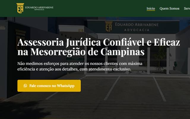 Captura do site Arrivabene Advocacia