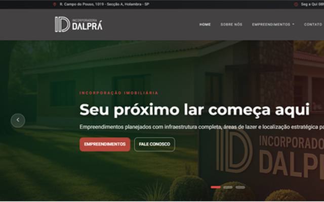 Captura do site Incorporadora Dalpra