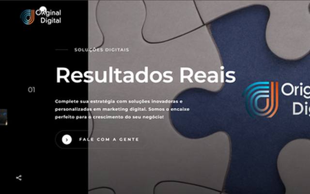 Captura do site Original Digital