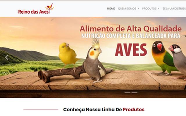 Captura do site Reino das Aves