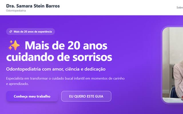 Captura do site Dra. Samara Stein Barros