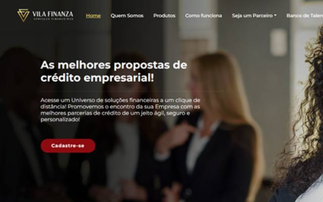 Captura do site Vila Finanza
